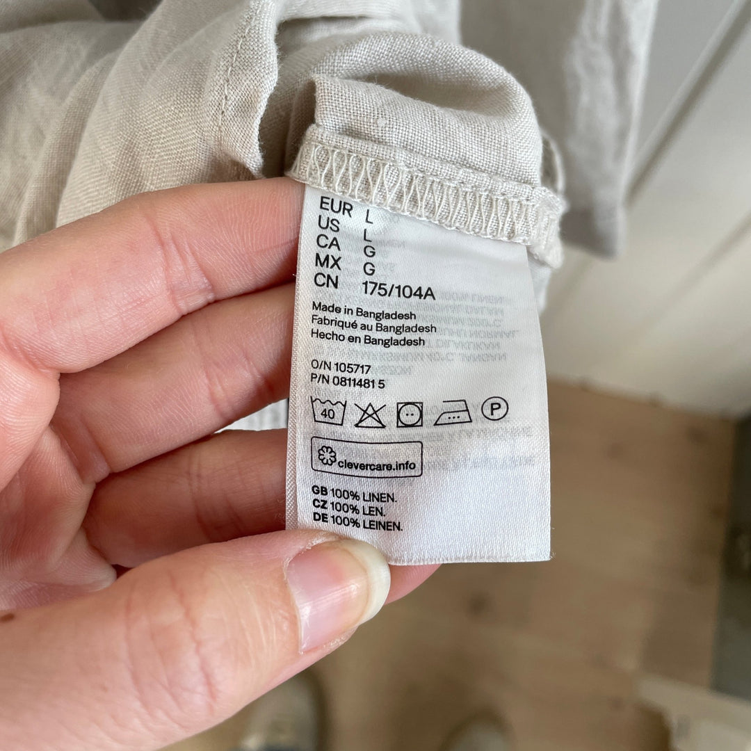 H&M hørskjorte - Mission Afrika Genbrug